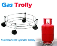 GAS TROLLY STEEL,  Gas Trolley Steel – Heavy-Duty Movable Stand for Gas Cylinders (851)
