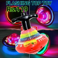 PEG TOP TOY FLASHING TOP TOY pinning Top Toy with LED Spinner Flashing Lights and Music Spinning for Kids  (985)