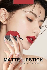 APPLE SHAPE LIPSTICK RED COLOUR ,  Apple-Shaped Lipstick – Bold Red for a Glamorous Look (1420)