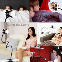 LAZY METAL MOBILE STAND Mobile Phone Stand Holder for Video Recording, Flexible & Foldable Overhead Lightweight Tabletop Metal Stand (Flexible) (221)