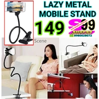 LAZY METAL MOBILE STAND Mobile Phone Stand Holder for Video Recording, Flexible & Foldable Overhead Lightweight Tabletop Metal Stand (Flexible) (221)