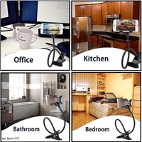 LAZY METAL MOBILE STAND Mobile Phone Stand Holder for Video Recording, Flexible & Foldable Overhead Lightweight Tabletop Metal Stand (Flexible) (221)