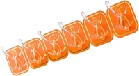 6in1 Hook sticker Self Adhesive Wall Hooks for Kitchen Organizer Hook for Wall Without Drilling for Home Kitchen Bathroom Bedroom Keys Bag Towels - 6 Stainless Steel Hook with Plastic Strip (Multicolor) (1417)