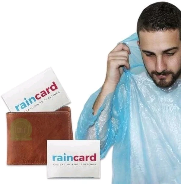 5PCs Pocket Raincoat Unisex Disposable Rain Card for Emergency Use Waterproof with Smallest Pocket Size| Easy to Carry & and Reusable 2 3 time wear Thin Plastic Multi Color Free Size SET OF 5