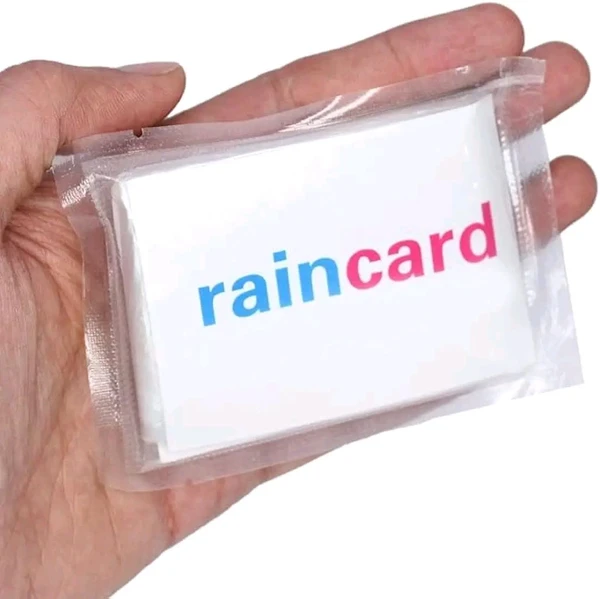 5PCs Pocket Raincoat Unisex Disposable Rain Card for Emergency Use Waterproof with Smallest Pocket Size| Easy to Carry & and Reusable 2 3 time wear Thin Plastic Multi Color Free Size SET OF 5