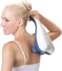 Heavy Body Massager SL-222 Electric Handheld Massager Vibration, Magnetic, Infrared Therapy to Pain and Stress Relief Acupressure, Body & Finger Care for Blood Circulation, White & Blue (289)
