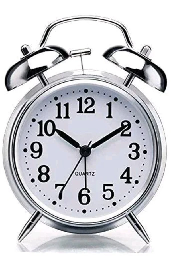 13CM SILVER ALARM CLOCK 13 CM Twin Bell Silver Alarm Clock Home Improvement