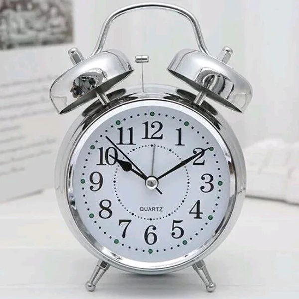 13CM SILVER ALARM CLOCK 13 CM Twin Bell Silver Alarm Clock Home Improvement