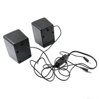 2PCS DESKTOP SPEAKER RGB Desktop Speakers, Plug, and Play USB Powered Speaker (2 Pc Set) (1625)