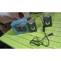 2PCS DESKTOP SPEAKER RGB Desktop Speakers, Plug, and Play USB Powered Speaker (2 Pc Set) (1625)
