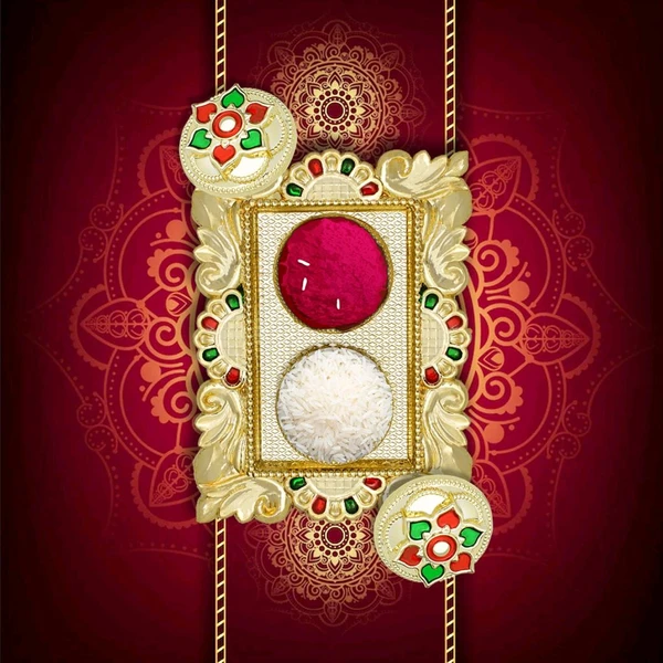 KUMKUM DISH Rakasha Bandhan Special Puja Thali, Kumkum Thali Holder, Pooja Return Gift, Indian Housewarming Gifts, Brother / Bhai / Bhabhi / Sister / Family Rakhi for Rakshabandhan, Diwali