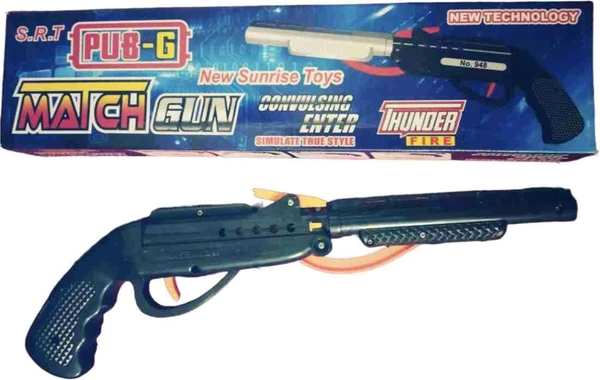 FIRE STICK GUN MATCH STICK DHAMAKA GUN - Black