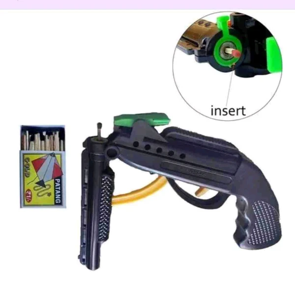 FIRE STICK GUN MATCH STICK DHAMAKA GUN MACHIS GUN FOR DIWALI DHAMAKA - Black