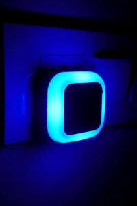 AUTOMATIC SENSOR LIGHT  Smart Night Lamp with Automatic Sensor Smart Led Night Lamp Ideal for Bedroom and Livingroom Decor (1821) - Blue