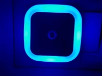 AUTOMATIC SENSOR LIGHT  Smart Night Lamp with Automatic Sensor Smart Led Night Lamp Ideal for Bedroom and Livingroom Decor (1821) - Blue