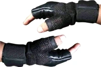 CUT HAND GLOVES Palm SUPPORT GRIP   Leather Gym Gloves for Weight Lifting Gloves, Exercise Gloves for Powerlifting, Cross Training, Workout, Best for Men & Women (1870)