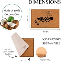 YELLO FLOOR MAT COIR FIBER FLOOR MAT MIX DESIGN AND NAME (2081)
