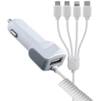 4in1 CAR CHARGER 4-in-1 Car Charger  Fast Charging, Multi-Device USB Adapter (1903)