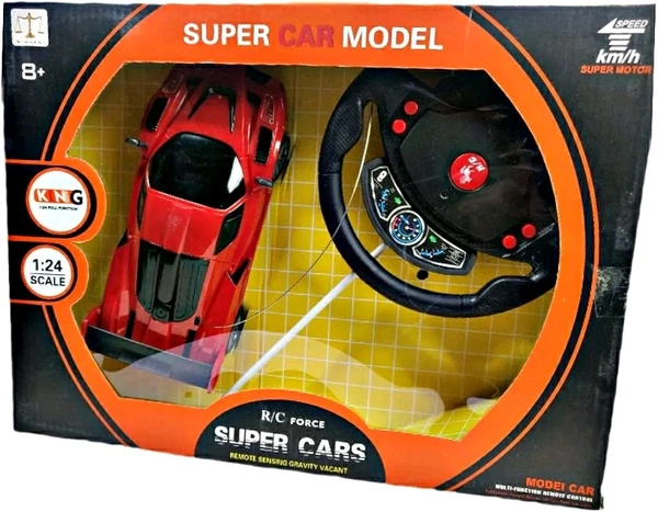 SUPER CAR MODEL E-Toy World Steering Wheel HIGH Speed Supermodel Remote Control CAR for Children of Age 4 - 9 (1877)