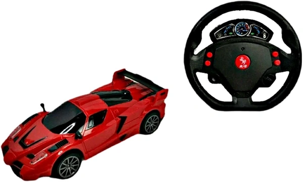 SUPER CAR MODEL E-Toy World Steering Wheel HIGH Speed Supermodel Remote Control CAR for Children of Age 4 - 9 (1877)