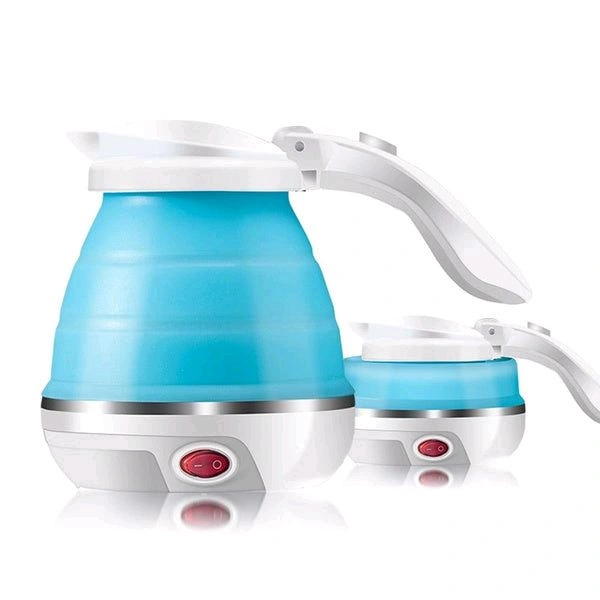 SILICON FOLDABLE KETTLE  Silicone Lightweight Foldable Electric Travel Kettle Multicolor (1478)