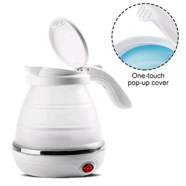 SILICON FOLDABLE KETTLE  Silicone Lightweight Foldable Electric Travel Kettle Multicolor (1478)