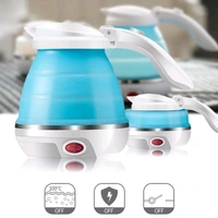 SILICON FOLDABLE KETTLE  Silicone Lightweight Foldable Electric Travel Kettle Multicolor (1478)