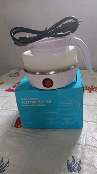 SILICON FOLDABLE KETTLE  Silicone Lightweight Foldable Electric Travel Kettle Multicolor (1478)