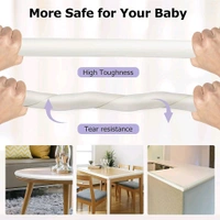 2MTR EDGE PROTECTOR Corner Proofing Edge Protector Safe Corner Cushion for Table, Baby Safety Bumper Guard,Furniture, Bed, Soft Rubber Corner Protectors for Kids (2 Mtr) (1965)