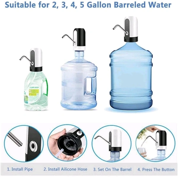 AUTOMATIC WATER DISPENSER USB Rechargeable Water Pump, Portable Drinking Water Pump for Home, Office, Water Dispenser Pump, Automatic Water Dispenser Pump for 20 Litre Water Bottle (1966)