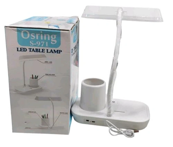 TABLE LAMP S-971  Flexible 4-in-1 LED Table Lamp Desk Lamp Light - Advanced Pen & Mobile Holder, Modern Touch Switch, All-in-One Adjustable Table Lamp for Reading, Studying & Office (1392)