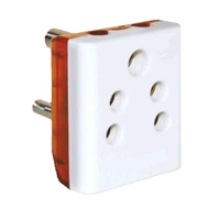 3PIN PLUG SOCKET 3 PIN Traveller Universal Socket Plug (Type D), Worldwide Travel Adaptor, Multi Plug, Conversion Plug, Surge Protection, Socket Connector (1955)