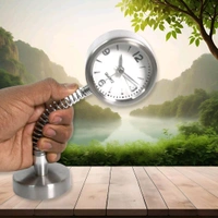 ROUND DESK WATCH Spring Table Clock - Multi Color - Paper Weight Home Decor Corporate Gift (1975)