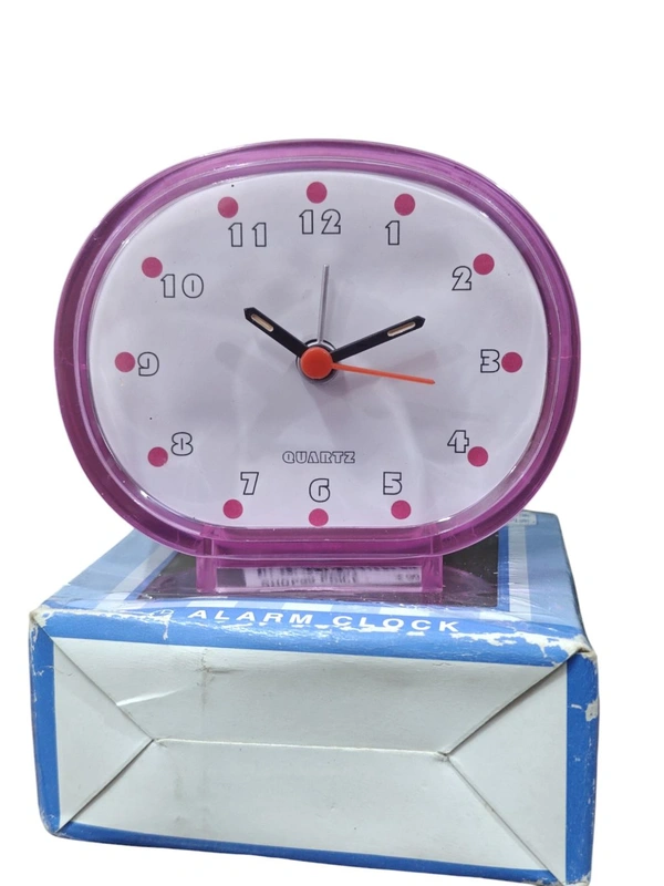 DESK WATCH l "Table Desk Alarm Clock  Plastic Compact, Latest Design with Super Alarm Bell" (1985)