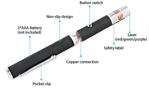 GREEN LASER LIGHT L l Multipurpose Unique Powerful Green Laser Light Pen | Adjustable Cap | Green Laser Pointer  (2040)