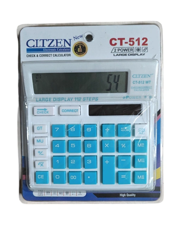 CT-512 ELECTRONIC CALCULATOR,CT-512 Electronic Calculator – Reliable & Efficient for Daily Use (306)