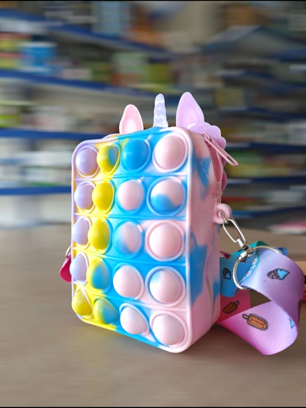 SMALL POPIT BAG l Pop it Unicorn Bags for Girls Fidget Toys Purse Women Unicorn Pop It Bag for Girls Unicorn Sling Bags for Girls Popit Bag Pop It Purse for Girls Popet Bag Puppet