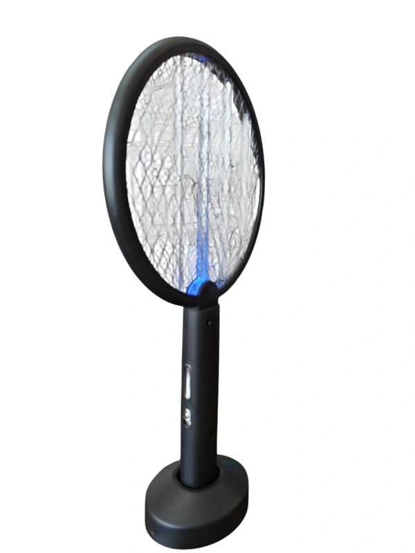 24ENERGY STAND RACKET l 24 ENERGY 3-in-1 UV Light Mosquito Racket – C-Type Charging, Electric Insect Killer with Stand for Home, Car & Outdoor Use - 47*20 CM