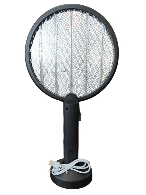 24ENERGY STAND RACKET l 24 ENERGY 3-in-1 UV Light Mosquito Racket – C-Type Charging, Electric Insect Killer with Stand for Home, Car & Outdoor Use - 47*20 CM