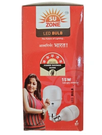 SU ZONE 15W LED BULB l 15W Dome Shape LED Lamp - Energy-Efficient, Durable & Stylish Lighting Solution - White, Pack of 3