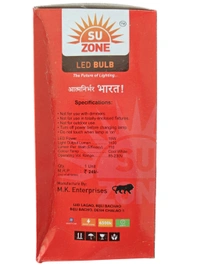 SU ZONE 15W LED BULB l 15W Dome Shape LED Lamp - Energy-Efficient, Durable & Stylish Lighting Solution - White, Pack of 3