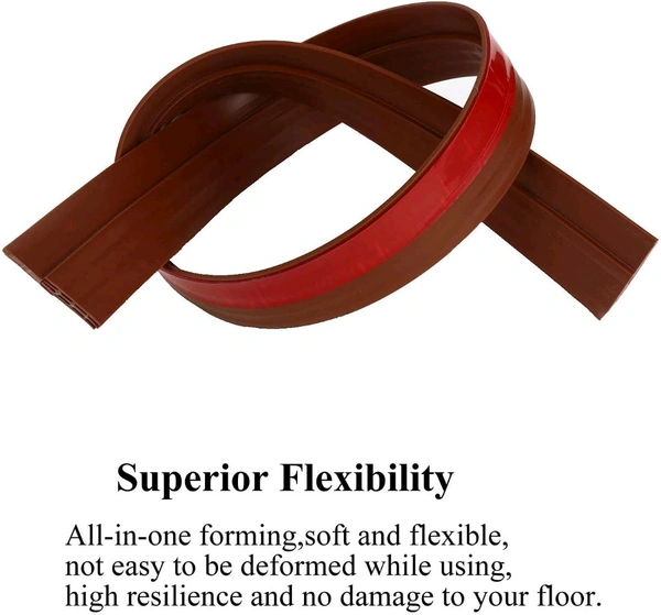 SILICON DOOR STRIP l 1 meter Silicon Door Guard Strip l Self Adhesive Strip for Secure Home from Mosquito - Brown, Pack of 1