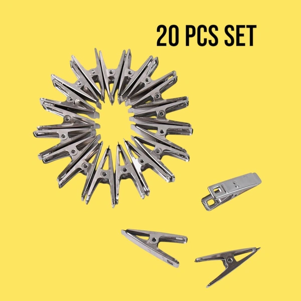 Stainless Steel Cloth Clip Pack of 20 Pcs - Pack of 20