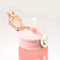 Motivational Water Bottle-Plastic Colorful Motivational Water Bottle with Straw 900 ml - Straw, Pack of 1