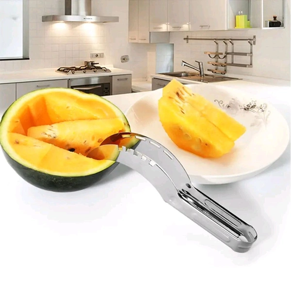 Watermelon Slicer SS, Stainless Steel Watermelon Cantaloupe Slicer Knife, Corer Fruit, Vegetable Tools Kitchen(2098)
