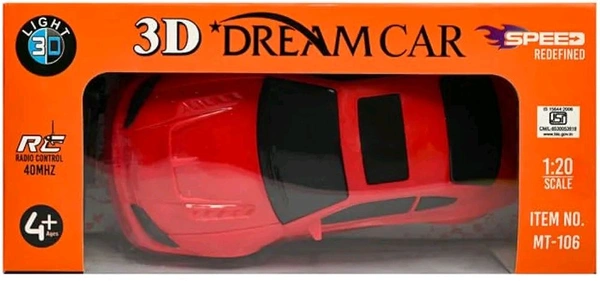 3D DREAM CAR REMOTE, Stylish & High-Speed RC Vehicle (580)