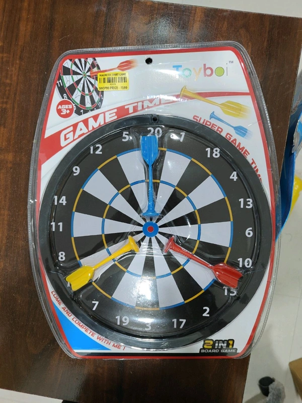 MAGNETIC DART GAME,Dart Board with Dart for Kids & Adults with 3 Magnet Darts - Board Game for Kids