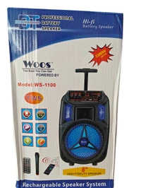 WS-1100 TROLLY SPEAKER, WS-1100 Trolley Speaker Wireless Bluetooth Speaker with Mic, Portable PA System(2499)