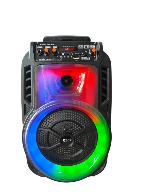 WS-859D TROLLY SPEAKER, WS-859D Trolley Speaker Wireless Bluetooth Speaker with Mic & RGB Lights(2500)