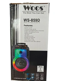 WS-859D TROLLY SPEAKER, WS-859D Trolley Speaker Wireless Bluetooth Speaker with Mic & RGB Lights(2500)